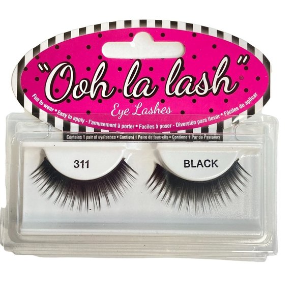 Ooh la lash Eyelashes 311 Black 2 Packs 2 Sets Reusable False Eyelashes - Picture 10 of 10